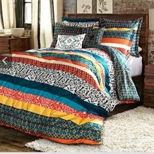 Boho Style 7 piece King comforter set